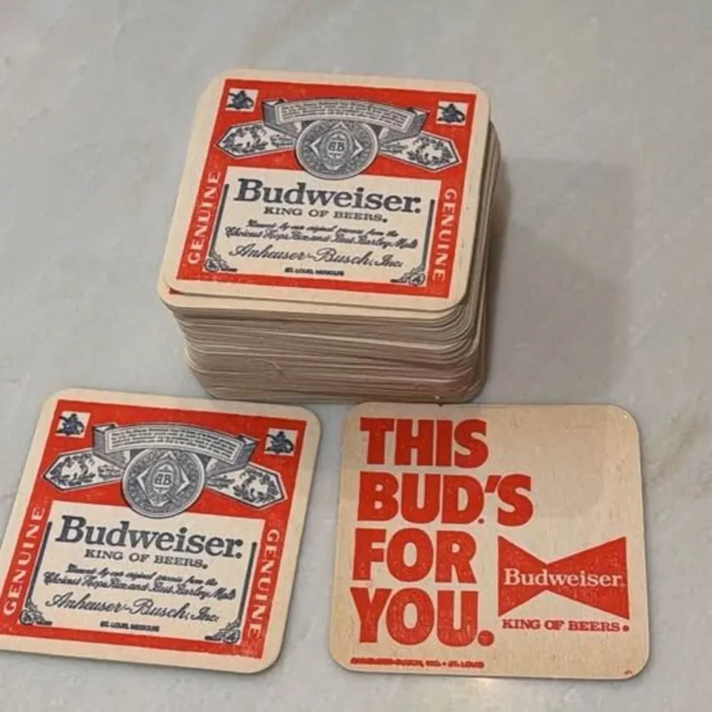 52 Vintage Budweiser Beer Coasters
